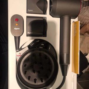 Dyson hair dryer+pink leather travel case